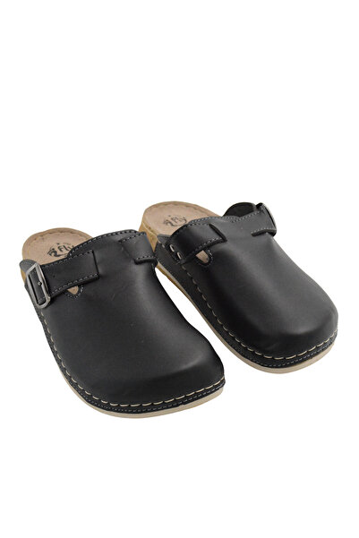 BGL Women's Black Orthopedic Daily Slippers with Buckle – Narrow Fit Comforta...