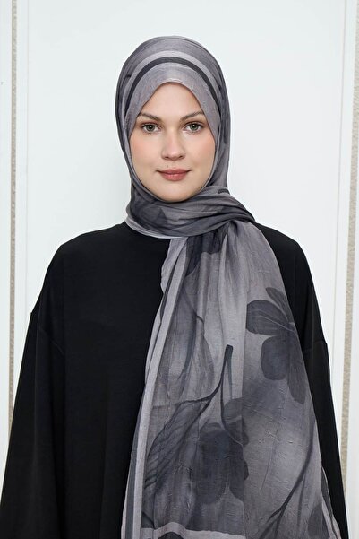 Modakaşmir Σάλι από μπαμπού με μοτίβο λουλουδιών