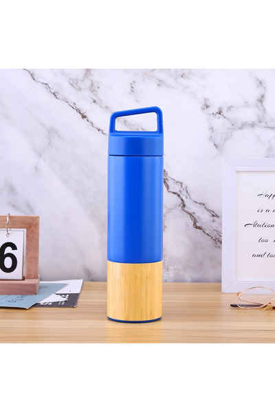 Queen’s Kitchen 600 ml Bamboo Coated Mug Thermos with Handle