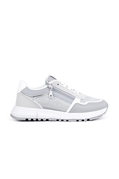 Buzzmania Kara women's silver sneakers