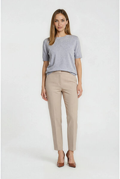 Spazio Bisiklet Yaka Kısa Kollu Triko GRİ