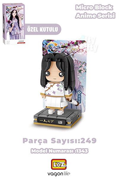 Vagonlife Loz Micro Anime Serisi 1343 Modeli 249 Parça Dekoratif Oyuncak Yapı...