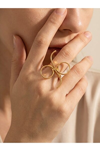 Candy Nuvera İmza Formları Ayarlanabilir Altın Kaplama Yüzük