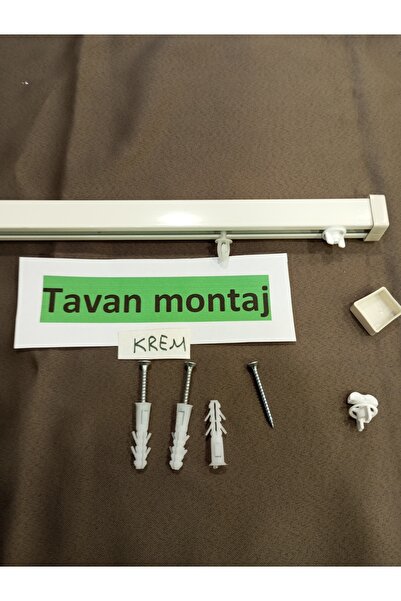 özdeğer home 200cm tavana montaj tek kanallı alüminyum perde rayı metal korniş