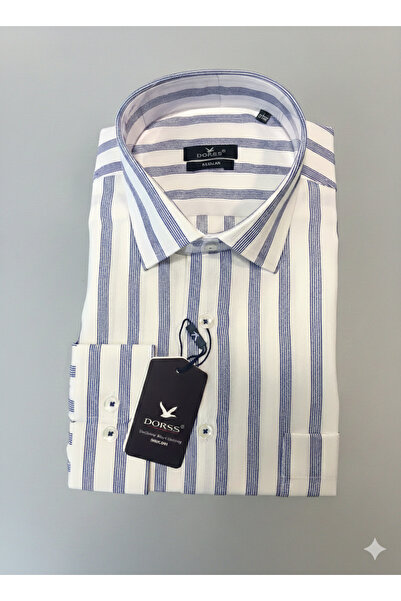 Dorss KLASİK CEPLİ ÇİZGİLİ PAMUKLU GÖMLEK