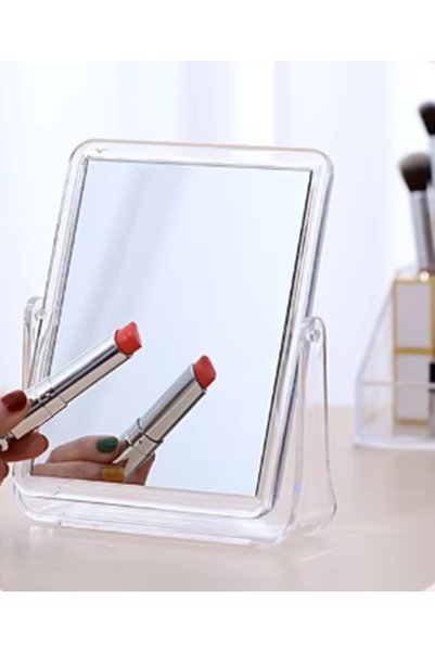 gaman Yeni Model Şeffaf Renkli 360° Açısı Ayarlanabilir Masaüstü Ayna - Banyo Aynası - Makyaj Aynası
