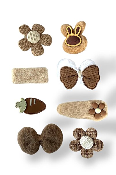 TAKIŞTIR Brown Color Mixed Figured Side Buckle Set