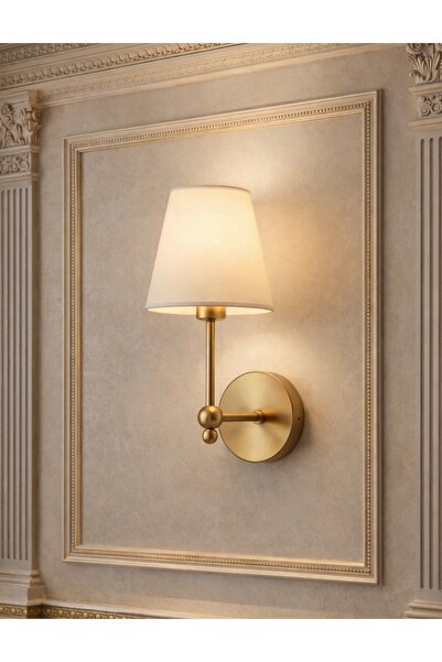 Buiva Luxury Sconce Pilli Duvar Aplik Power Ledli Eskitme Gold Gövde Kablosuz...