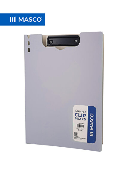 MASCO ملف A4 من الورق المقوى مع مشبك معدني قوي، بنفسجي