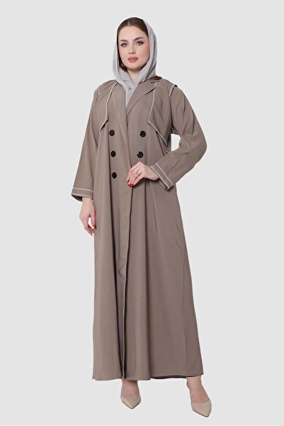 mothhela Stylish wrap abaya in beige