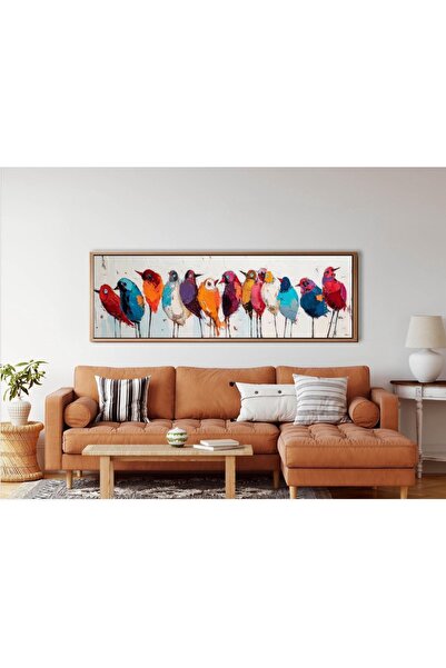 Tuba Decor Tek Parça Gerçek Ahşap Yatay Panorama Çerçeveli Tablo