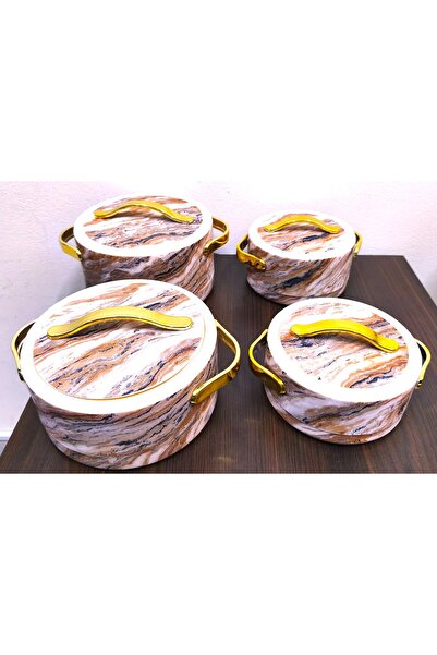 Alim Hot pot 4pcs set inside Stainless steel food warmer box 1L/2L/3L/4L Marb...