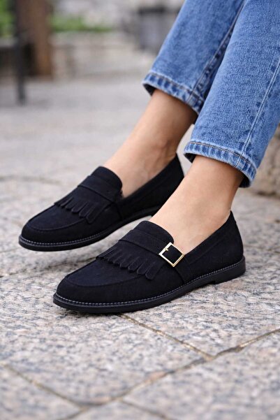 POTEEN Дамски мокасини Orka от мека кожа с анатомична форма P331-черни