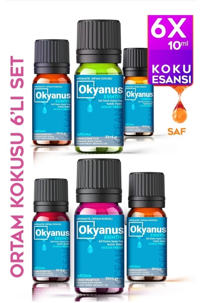 Evove Cosmetics Efsane Çiçek Özleri Oda Kokusu %100 Saf & Doğal Koku 6lı Set ...