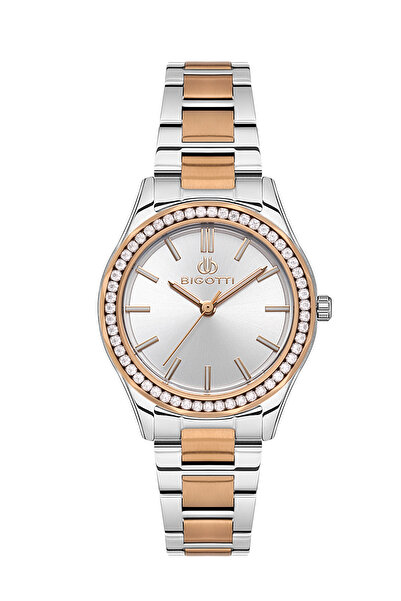 Bigotti Raffinato Silver and Rose Gold Stainless Steel Watch for Women BG.1.1...