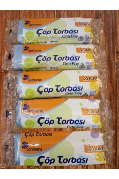 Ecoflex Çöp Torbası orta boy Boy 55x60 cm 5 li pk