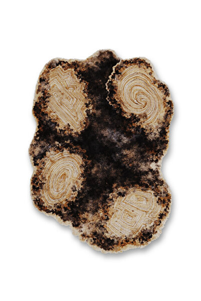 Rugs Modern Halı MOSSO Yeşil Tema Çiçek ve Çita Figür Desenli Dokuma Taban Mo...