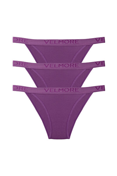 VELMORE Women's 3-Piece Cotton Regular Waist Slip Panties