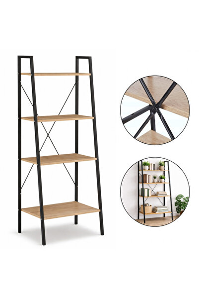JollyMag Modern brown multifunctional shelf, 4-tier support, pots and books, ...