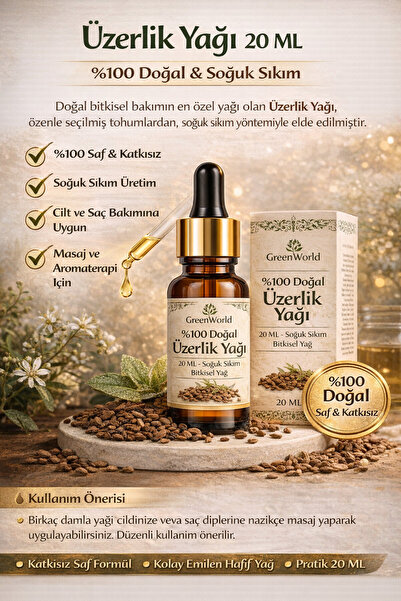 BİORGANİX Üzerlik Yağı 20 ML – %100 Doğal Soğuk Sıkım Bitkisel Yağ