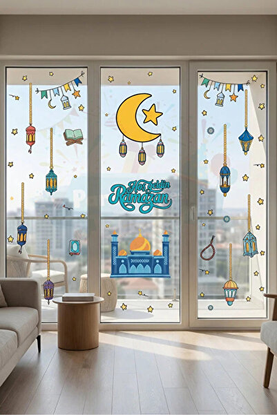 aşkın concept Ramazan Temalı Büyük Şeffaf Sticker (151 Parça) ÇİFT Taraflı