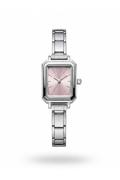 Leerybee ساعة يد نسائية بلون فضي بدون آلية قفل على شكل سوار موديل 3