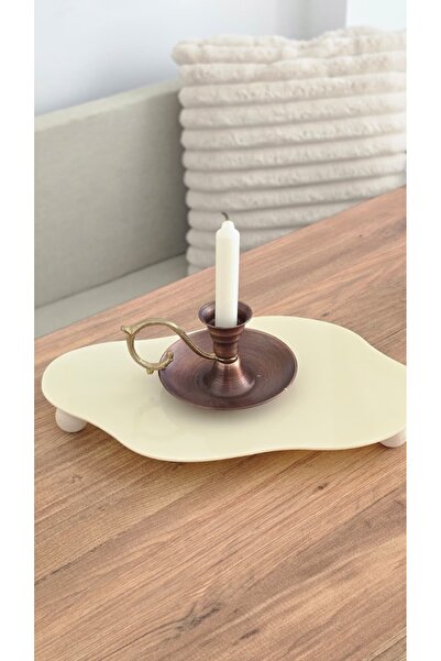 MUJA DEC 30X19 cm Cream Acrylic Decorative Presentation Tray – Object Present...