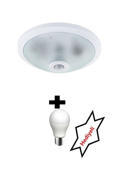 Bafra Sensörlü Tavan 360° Hareket Sensörlü Tavan Armatürü-Plastik (Lamba Hedi...