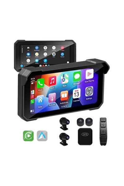 Hasyılmaz M625-9 4K OTA Carplay ve Android Auto Motosiklet Multimedya Ekranı ...