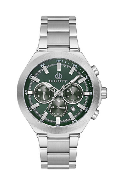 Bigotti ساعة رافيناتو فضية من الفولاذ المقاوم للصدأ للرجال BG.1.10546-4