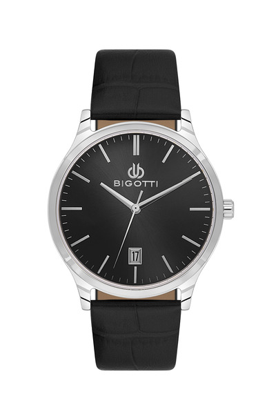 Bigotti Quotidiano Black Genuine Leather Watch for Men BG.1.10672-2