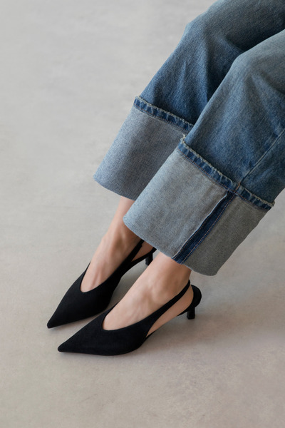 STRASWANS Alez Women's Suede Heeled Shoes Black