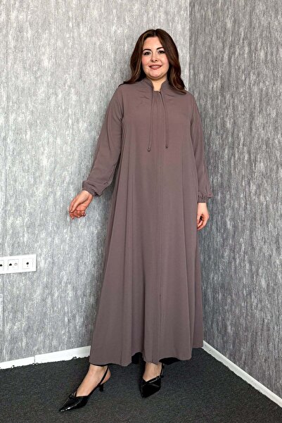 ModaPlaza Women's Plus Size Zippered Ferace 7536