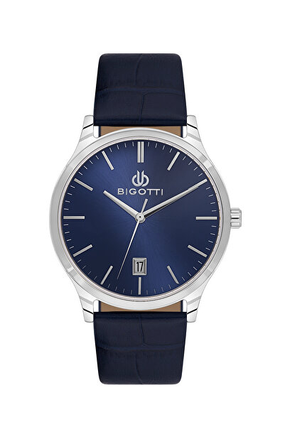 Bigotti Quotidiano Dark Blue Genuine Leather Watch for Men BG.1.10672-3