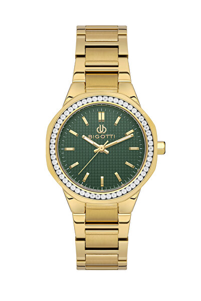 Bigotti ساعة رافيناتو ذهبية من الفولاذ المقاوم للصدأ للنساء BG.1.10539-2