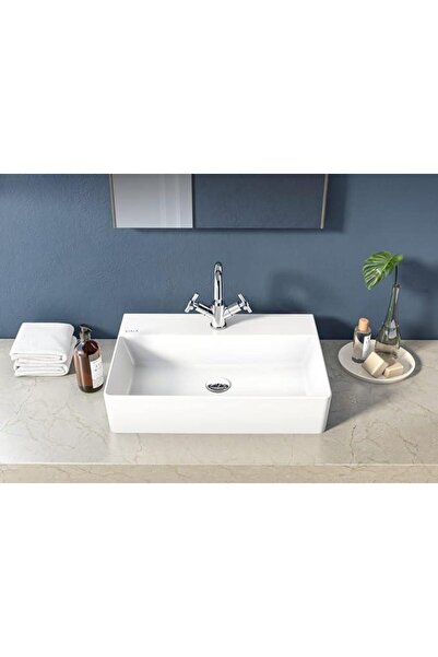 VitrA NUO DİKDÖRTGEN TEZGAH ÜSTÜ LAVABO 60*40 CM ARMATÜR DELİKLİ