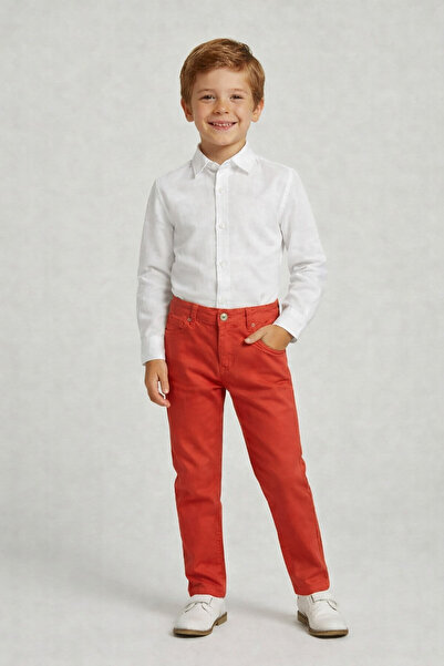 nacar çarşı Boy's White Long Sleeve Shirt Red Pants April 23 October 29 Perfo...
