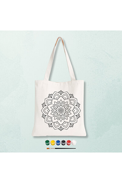Cemira Mandala Akrilik Boyalı Çanta Boyama Seti– Boyanabilir Bez Çanta | Eğit...