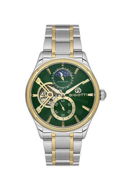 Biggoti Raffinato Silver and Gold Stainless Steel Watch for Men BG.1.10683-4