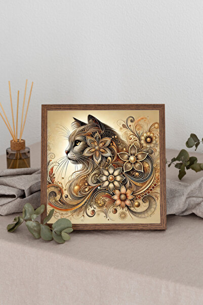 Dekorsiahome Τετράγωνος πίνακας με ξύλινο πλαίσιο TK3384