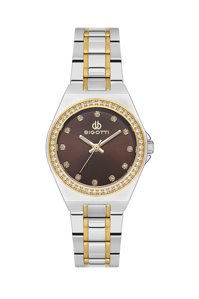 Biggoti Quotidiano Silver and Gold Stainless Steel Watch for Women BG.1.10551-4