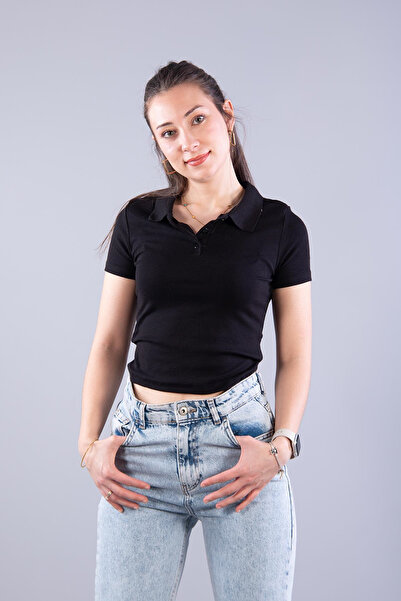 Mckanzie 4311 Polo Collar Buttoned Modal T-Shirt