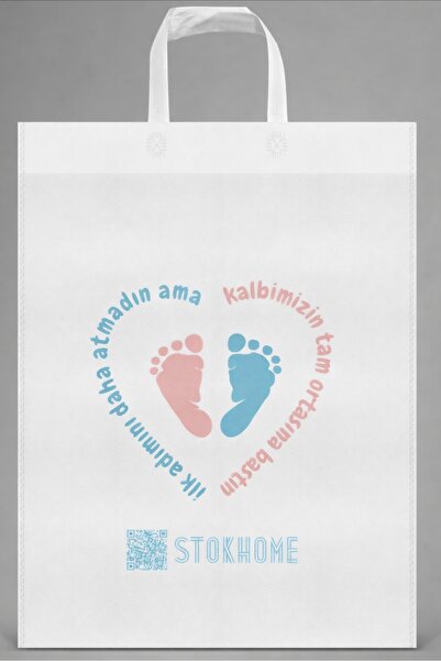 STOK HOME Geanta din stofa pentru bebelusi Cadou 10 bucati 30x40 cm