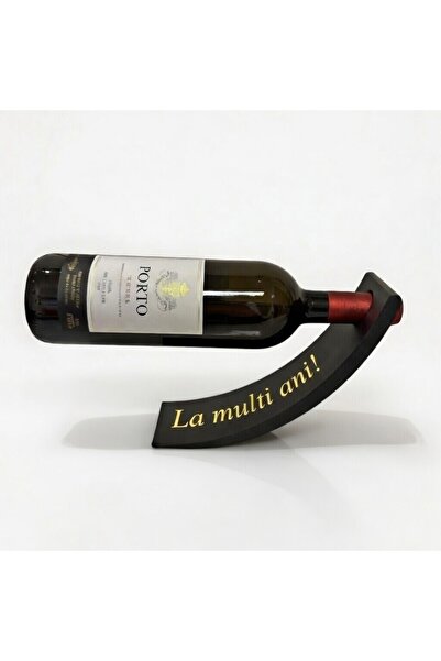 baretepro Anniversary Gift: Kinetic Wine Bottle Holder Floating Effect "Happy...