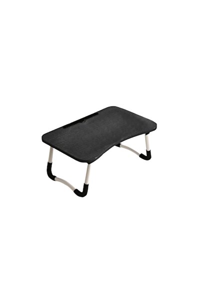 CoZaSpinki Masă pliabilă pentru laptop cu suport pentru pahare, neagră, 60x40...