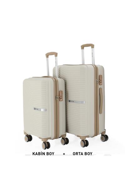 MÇS 374 KIRILMAZ POLİPROPİLEN 2 Lİ ORTA KABİN SET VALİZ