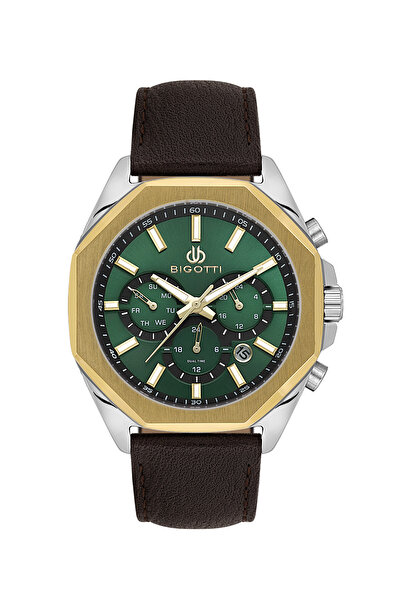 Biggoti Raffinato Dark Brown Genuine Leather Watch for Men BG.1.10686-3