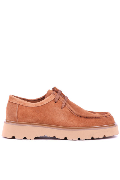 Shoetyle Shoetle - Genuine Suede Leather Tan Color Casual Men's Shoes - 666-1...