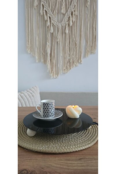 MUJA DEC 25 cm Black Acrylic Decorative Presentation Tray – Object Presentati...