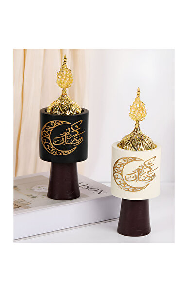 Bakhoor BoSidin حامل بخور أنيق من الراتنج بتصميم عربي، مبخرة عود بلمسات ذهبية...